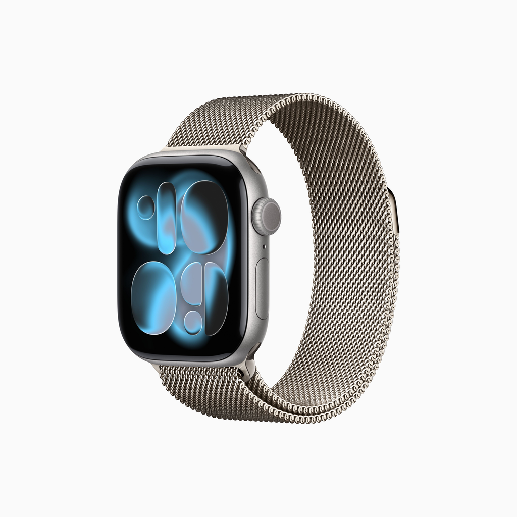 Apple Watch Series 11 Aluminium - Bracelet Milanais en acier inoxydable (Gris sidéral, 42 mm, GPS, Naturel)