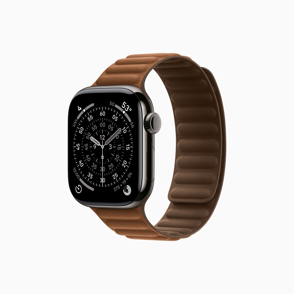 Apple Watch Series 11 Titan - Bracelet à maillons magnétique en textile