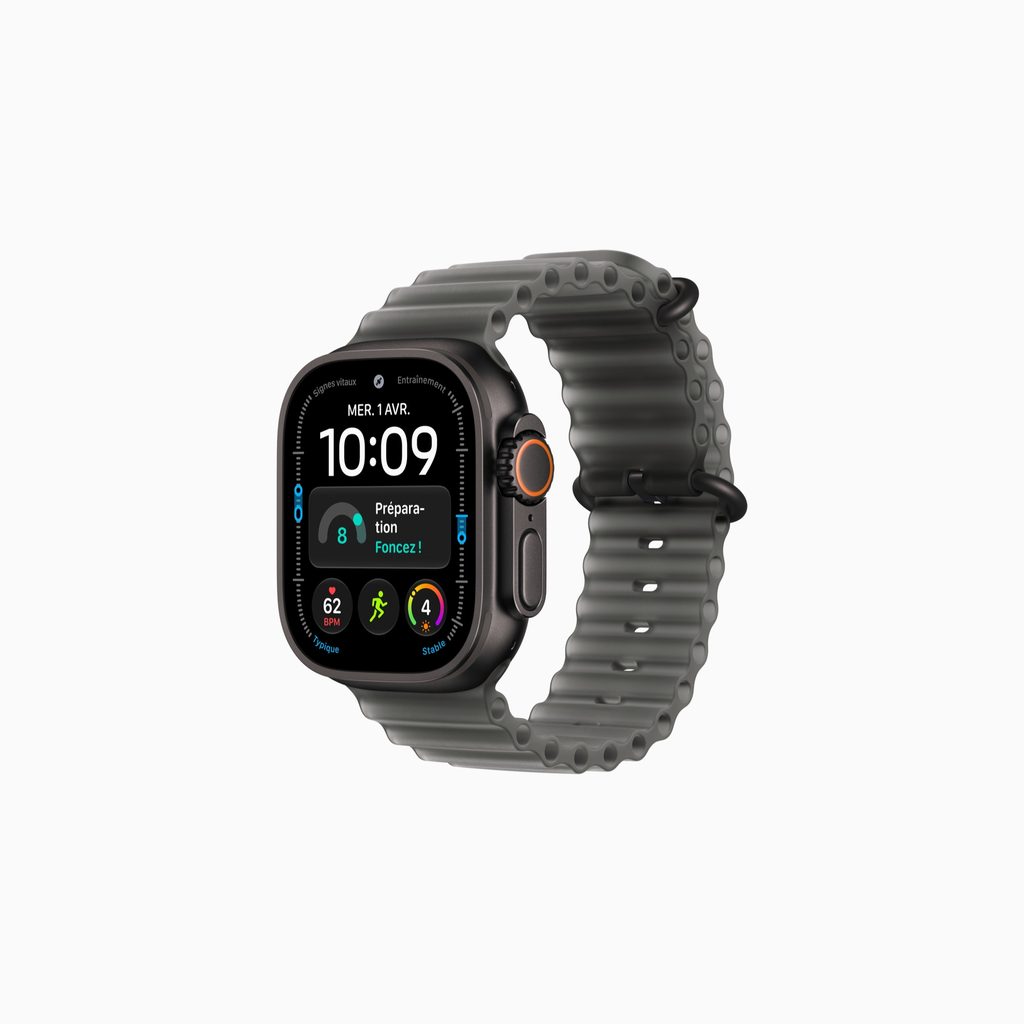 Apple Watch Ultra 4 - Bracelet Océan (Noir, Noir translucide)