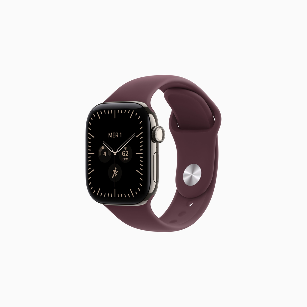 Apple Watch Series 12 Titane - Bracelet Sport en caoutchouc