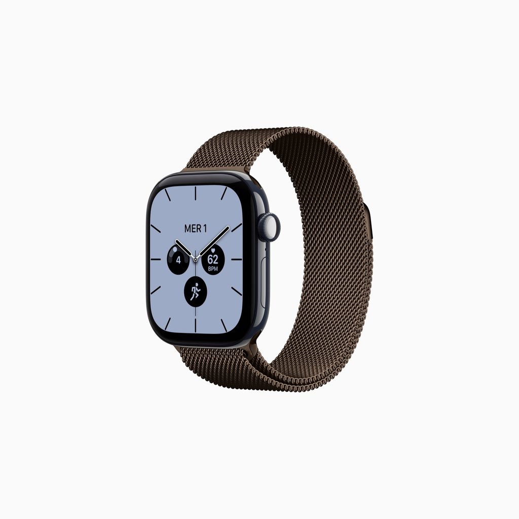 Apple Watch Series 12 Céramique - Bracelet Milanais en acier inoxydable